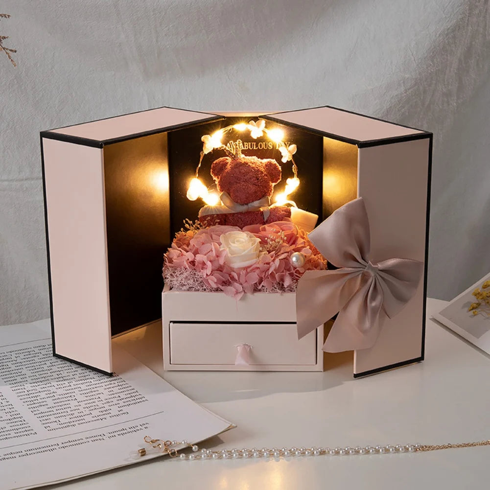 Eternal Rose Bear Gift Box