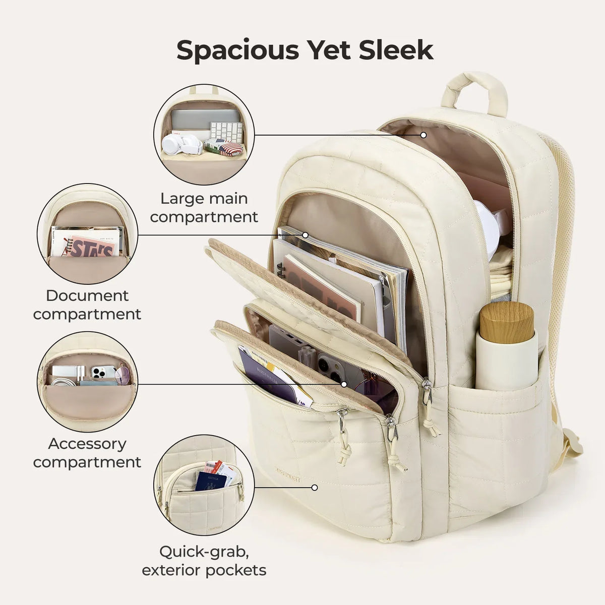 CloudCarry Quilted Backpack