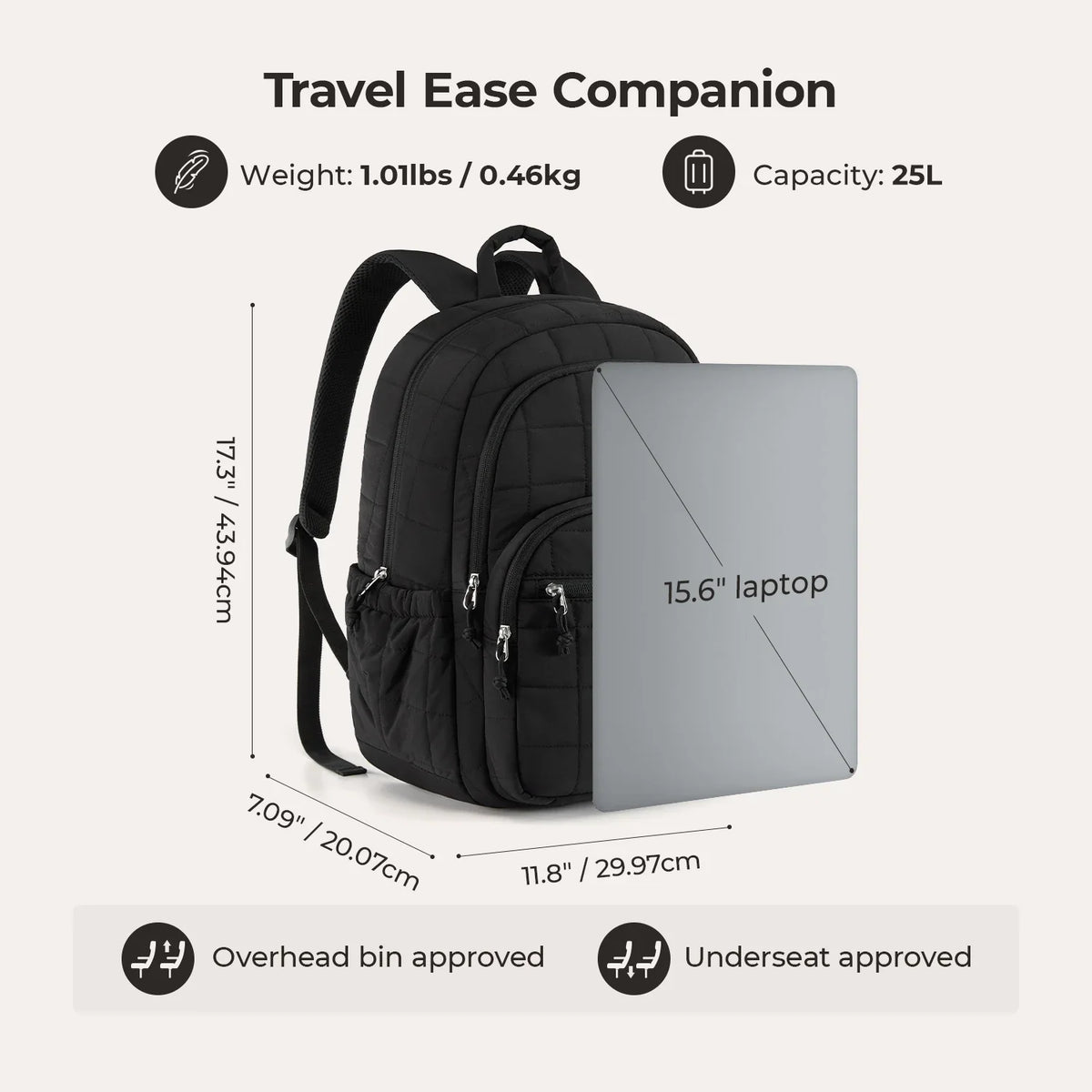 CloudCarry Quilted Backpack