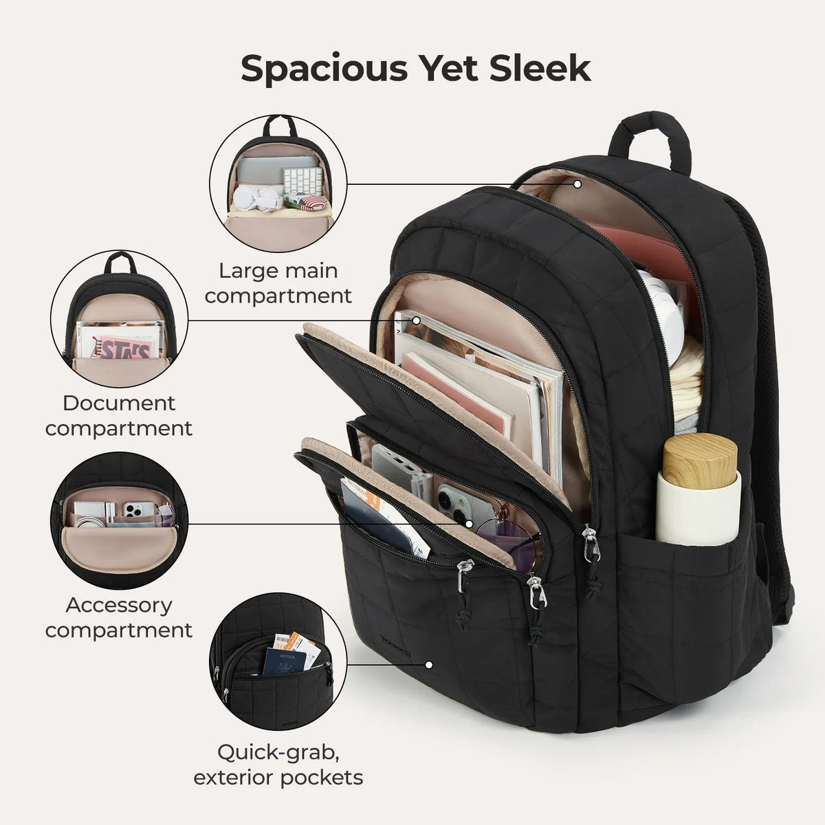 CloudCarry Quilted Backpack