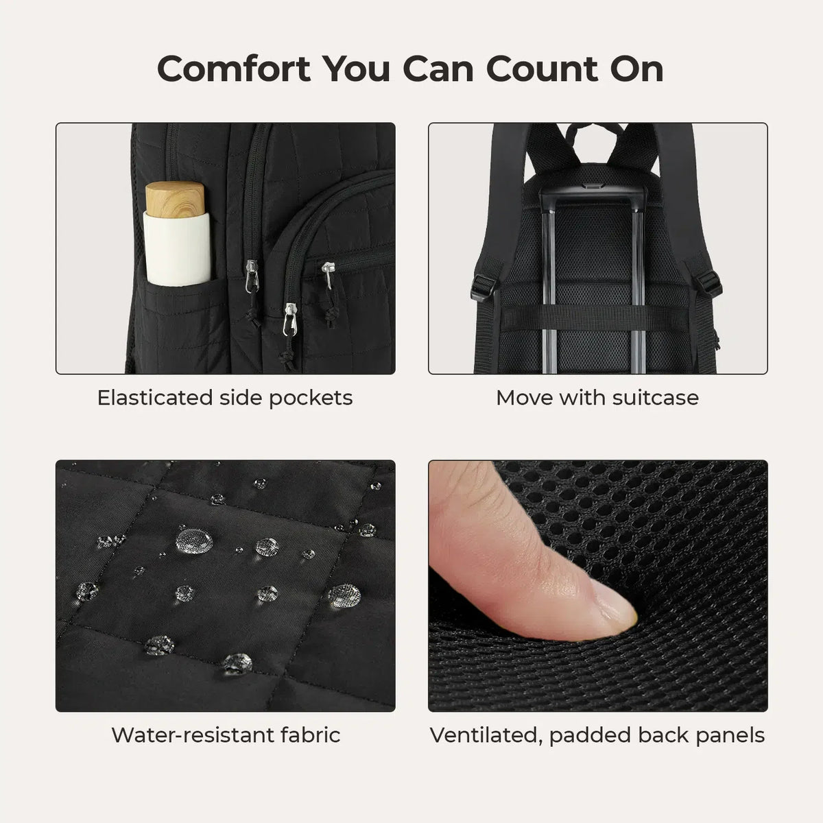 CloudCarry Quilted Backpack