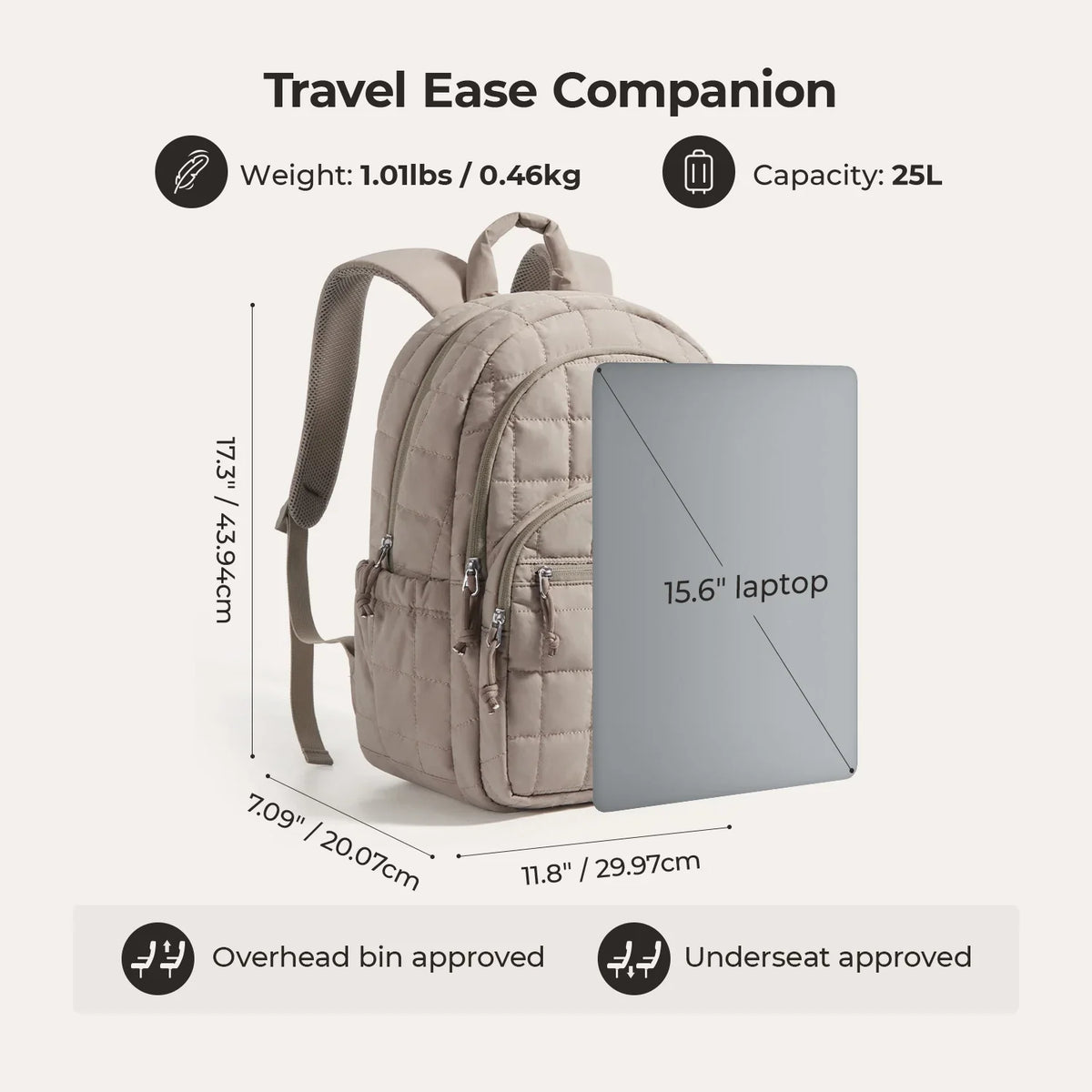 CloudCarry Quilted Backpack