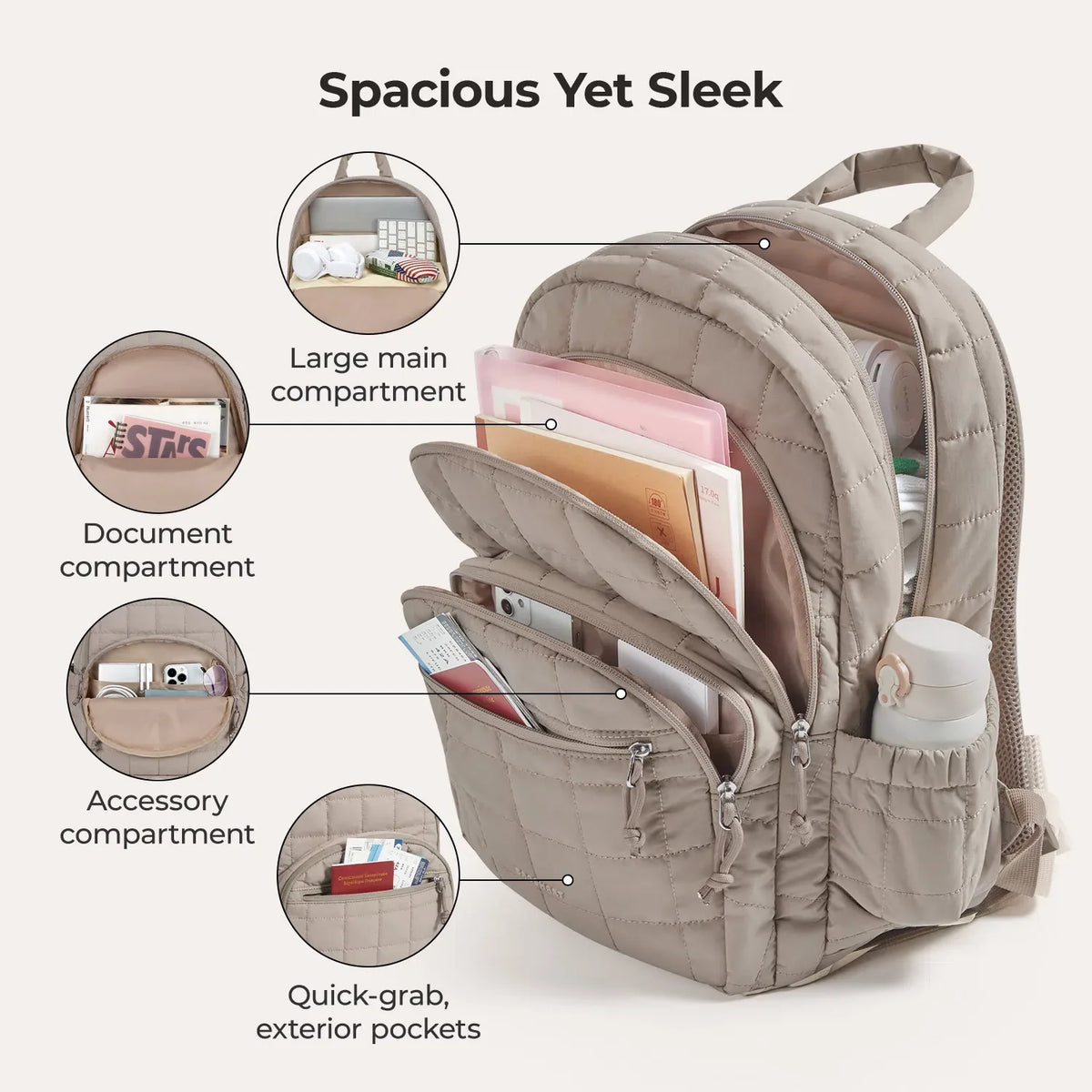 CloudCarry Quilted Backpack