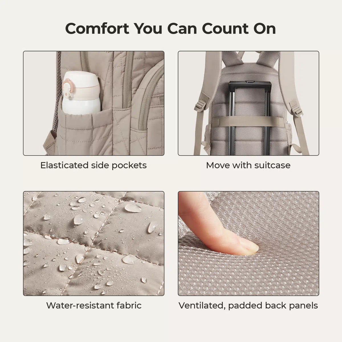 CloudCarry Quilted Backpack