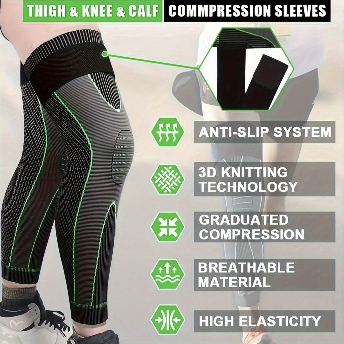 FlexGuard Pro Full-Leg Compression Sleeves